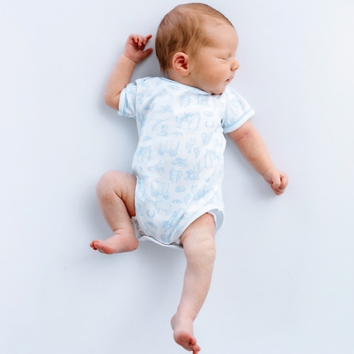 Wild West Toile Bodysuit - Light Blue