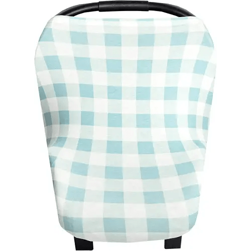 Baby Car Seat Cover Canopy and Nursing Cover Multi-Use Stretchy 5 in 1 Gift"Lincoln" by Copper Pearl