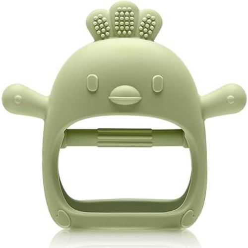 Baby Teething Toys for 0-6 6-12 Months, Never Drop Infant Teether Teething Mitten Toys for 0 3 6 9 12 Months, Newborn Soothing Teething Toy Gifts for 1 One Year Old Baby Boys Girls