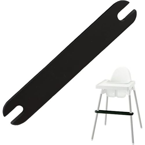 Adjustable IKEA High Chair Footrest (Black) - Attachable IKEA Antilop Highchair Footrest for Safer Mealtimes