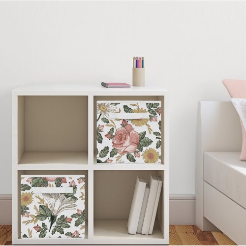 Sweet Jojo Designs Vintage Floral Fabric Storage Cube Bin & Reviews | Wayfair