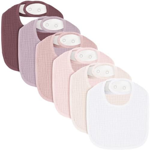 Muslin Baby Bibs 6 Pack Cotton Bandana Drool Bibs for Boys Girls