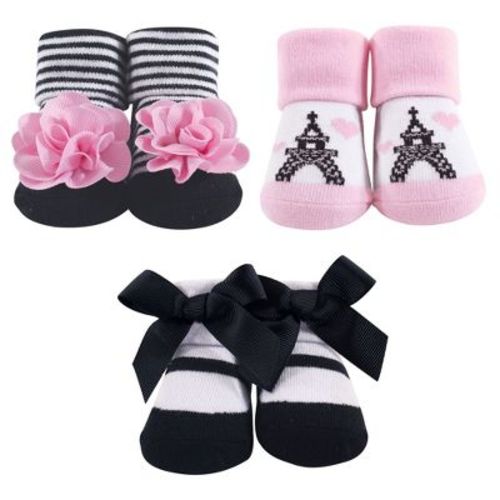 Hudson Baby Infant Girls Socks Boxed Giftset, Paris, One Size