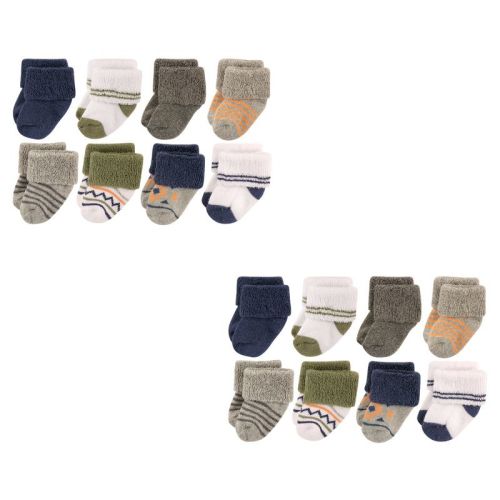 Luvable Friends Infant Boy Newborn and Baby Terry Socks, Aztec 16-Piece, Size: 0-6 months