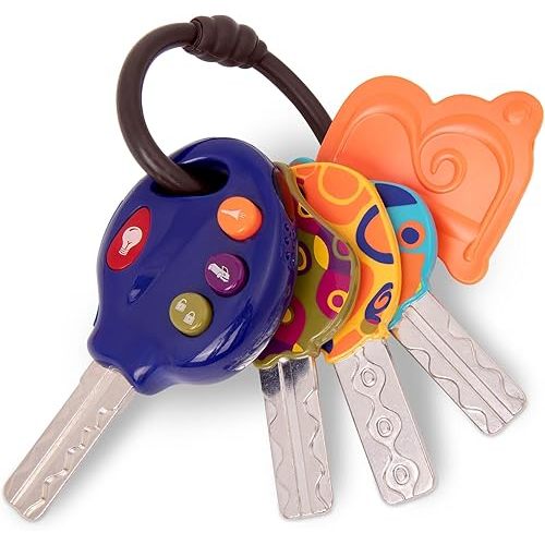 B. toys- LucKeys - Blue- Pretend Play Toy Car Keys – Key Fob with Lights & Sounds – Interactive Baby Toy – Pretend Keys for Babies, Toddlers – 10 Months +