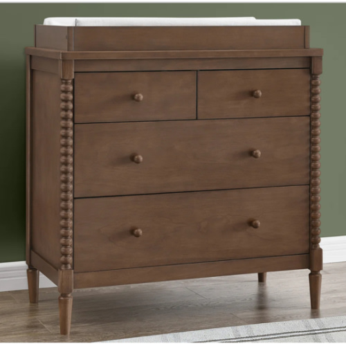 Saint 4 Drawer Dresser with Changing Top and Interlocking Drawers | Delta Children