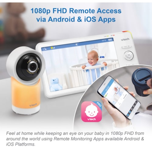 VTech RM5766-2HD 2 Camera 5" Smart 1080p Pan & Tilt Video Monitor