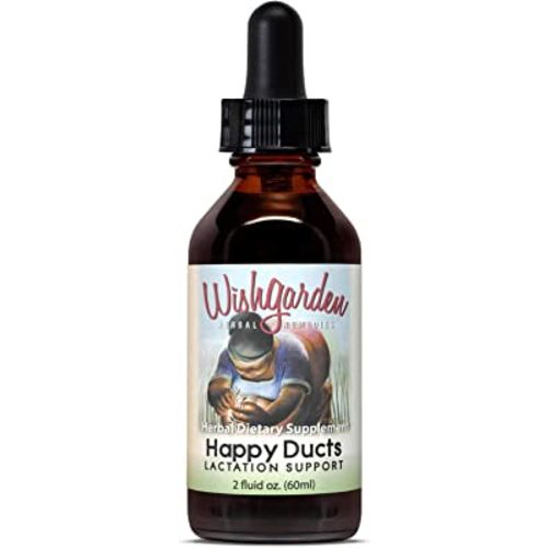 WishGarden Herbs Happy Ducts Lactation Support - Clogged Milk Duct Relief Supplement, Herbal Breastfeeding Support Supplement Tincture for Breast Engorgement Relief and Clogged Milk Ducts, 2oz