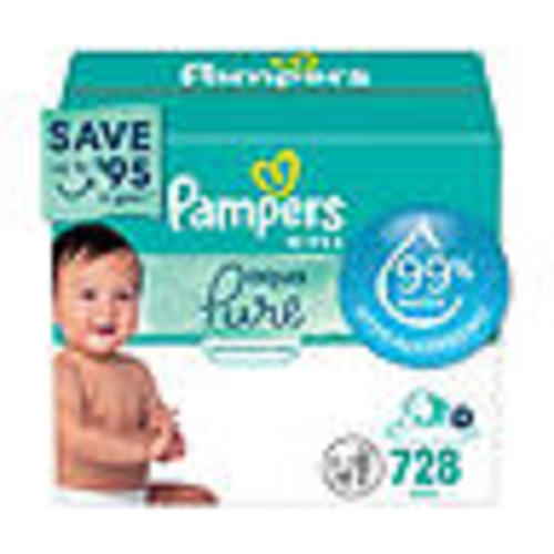 Pampers Aqua Pure Baby Wipes, Fragrance Free, 13 pk., 728 Wipes - Sam's Club