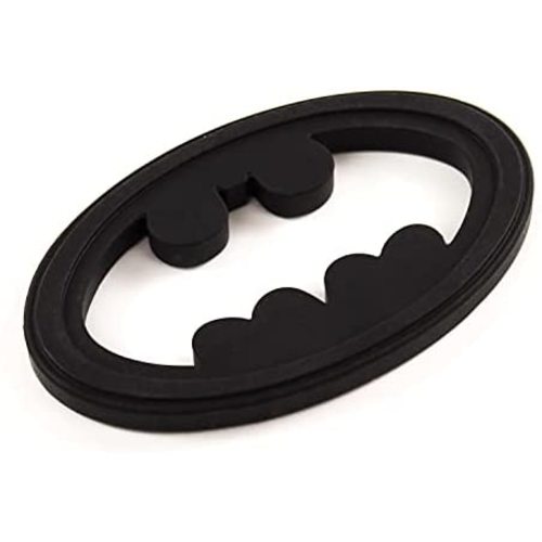 Bumkins Silicone Teether, DC Comics Textured, Soft, Flexible, Sensory, Gum Soothing – Batman