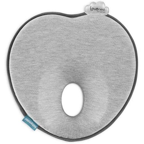 Babymoov Lovenest Baby Head Support | The Worlds First Pediatrician Designed Pillow to Prevent Infant Flat Head (From 0+) - Gray