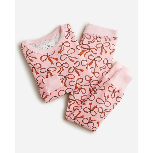 Girls' long-sleeve printed sleep set, Pink Orchid - size 2