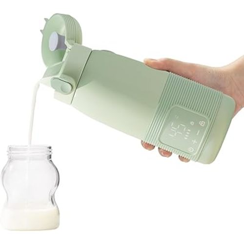 Portable Milk Warmer for Baby, Portable Bottle Warmer for Travel, Portable Water Warmer - Fast Charging, Cordless, 12 Ounces Big Capacity for Instant Breastmilk, Formula, Water