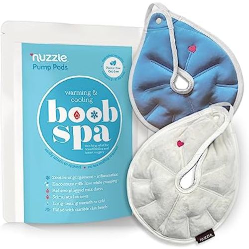 Breast Therapy Pads for Breastfeeding - Essential Heated Relief for Clogged Milk Ducts - Breast Ice Packs to Reduce Engorgement Swelling - Reusable