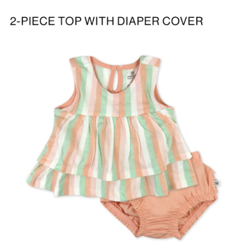 2-Piece Top with Diaper Cover | Honest Baby Clothing