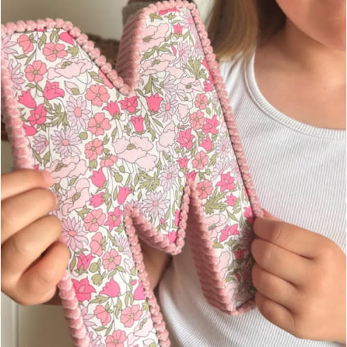 Liberty London nursery fabric letters