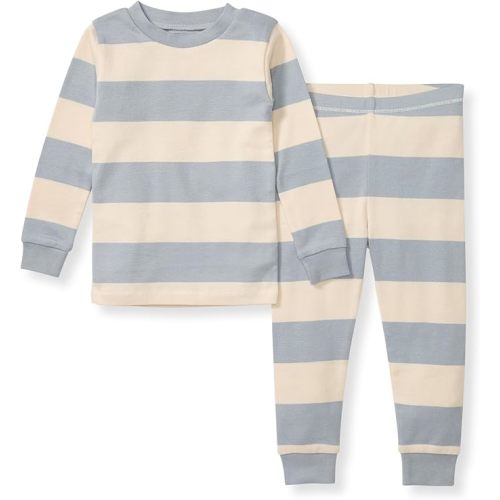 Burt's Bees Baby Blue Stripe Pajamas 12 M