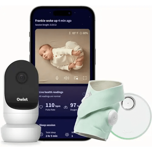 Owlet® Dream Duo Smart Baby Monitor: FDA-Cleared Dream Sock® Plus Owlet Cam 2- Tracks & Notifies for Pulse Rate & Oxygen While Viewing Baby in 1080p HD WiFi Video
