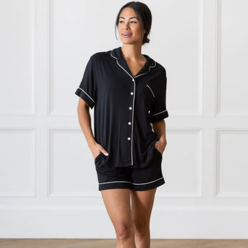 Women's Short Sleeve Bamboo Pajama Set | Cozy Earth