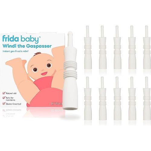Frida Baby Windi Gas Passer, Baby Gas Relief and Colic Baby Relief, Baby Constipation Relief, 10 Count - Windi 10ct