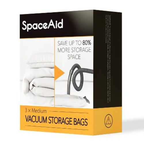 3 pc Vacuum Storage Bags,Space Saver Sealer Compression Bags -SpaceAid®