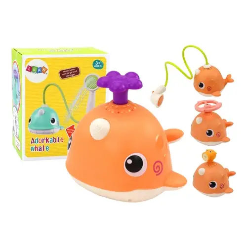 Ballena Juego Regadera Baño Bebe 5 En 1 Ducha Y Rociador