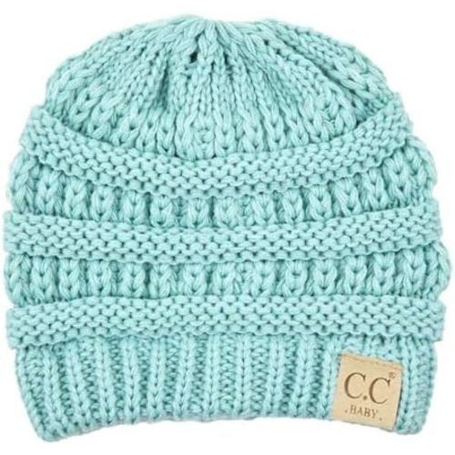C.C Babies' Winter Knit Plain Cuff Skull Cap Beanie Hat