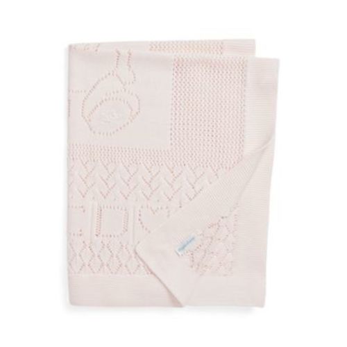 Baby Boys or Girls Pointelle Knit Cotton Blanket