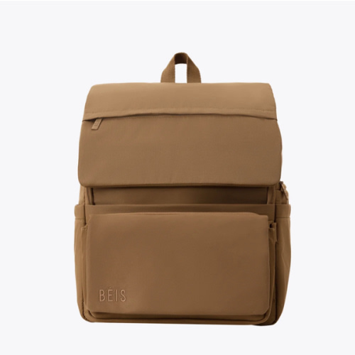 BÉIS 'The Ultimate Diaper Backpack' in Camel - Diaper Bag Backpack in Camel Brown