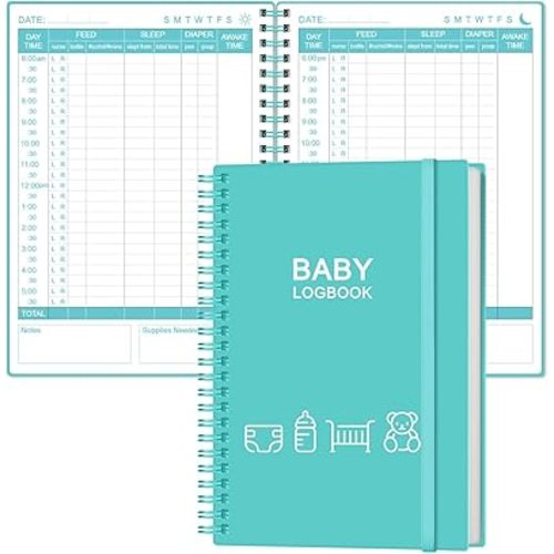 Baby's Daily Log Book - A5 Baby's Tracking for Newborns, 150 Easy to Fill Pages to Track and Monitor Your Newborn Baby's Schedule, Teal