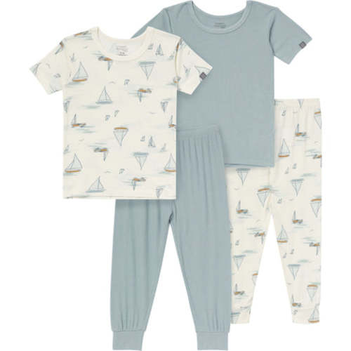 4-Piece Infant & Toddler Boys Ivory Sailing Snug Fitting Pajamas
