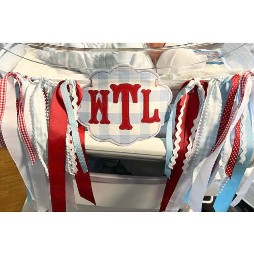 Scalloped Baby Initial Banner