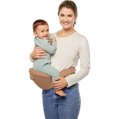 Ergobaby Alta Hip Seat All-Position Breathable Mesh Hip Seat & Carrier, Camel Brown