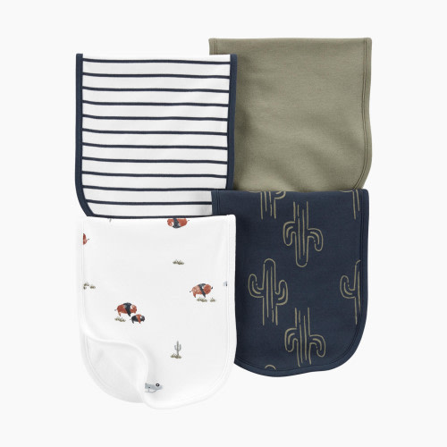 Carter's Burp Cloths (4 Pack) - Animals/Cactus/Green