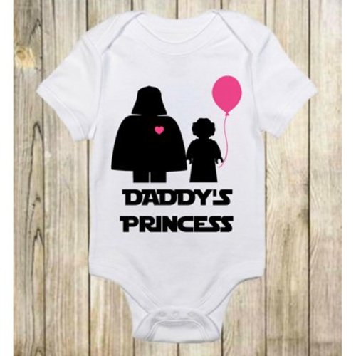 Daddy'S Princess Star Wars Onesie-Darth Vader-Daddy'S Princess Shirt-Baby Star Wars Gift-Star Wars Baby-Star Wars Onesie Cool Baby Clothing, BABY BODYSUIT LAT 4424