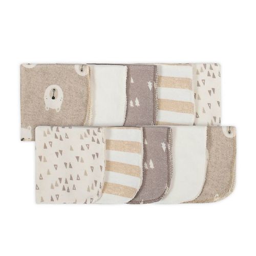 Gerber® 10-Pack Bear Wash Cloths in Oatmeal