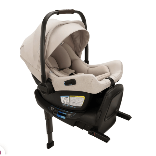 Nuna PIPA Aire RX Infant Car Seat with RELX base - Biscotti