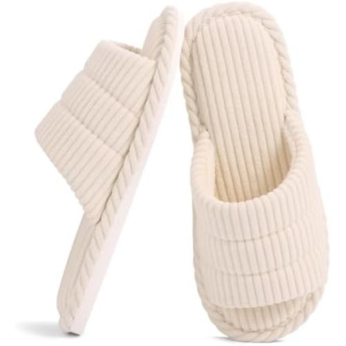 shevalues Summer House Slippers for Women Men Breathable Waffle Indoor Slippers Slip-on Open Toe Home Shoes