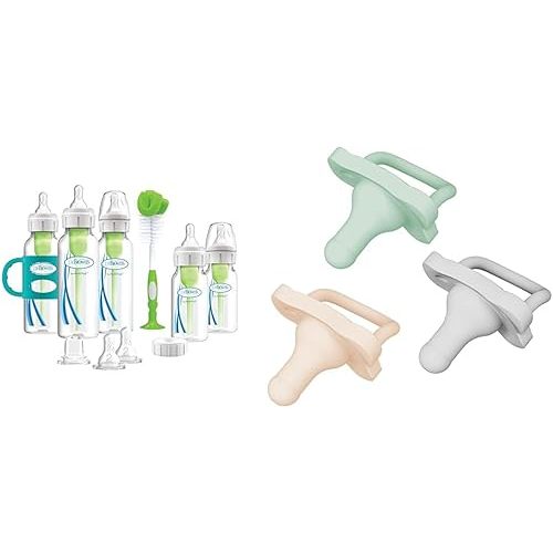 Dr. Brown's Anti-Colic Options+ Bottle to Sippy Gift Set with Silicone Pacifier 3-Pack