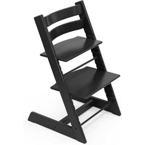 Stokke Tripp Trapp Chair, Black - Adjustable, Convertible Chair for Toddlers, Children & Adults - Convenient, Comfortable & Ergonomic - Classic Design