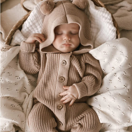 Little B's Classic Hoodie Jumpsuit - Cacao