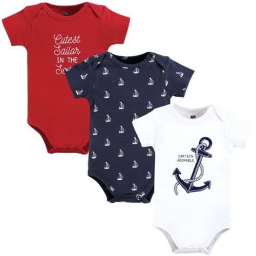 Hudson Baby Infant Boy Cotton Bodysuits, Nautical Anchor, 0-3 Months