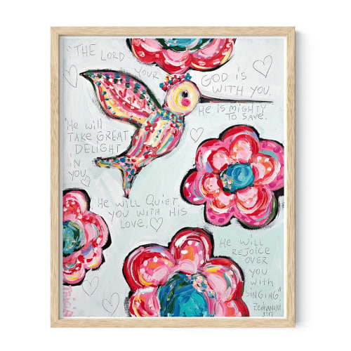 Hummingbird Delight Print