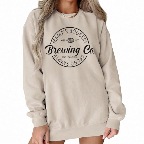 KEKEMI Women Mama's Boobery Sweatshirt MAMA Breastfeeding Shirt Mom Nursing Long Sleeve Shirts Crewneck Pullover Tops Clothes