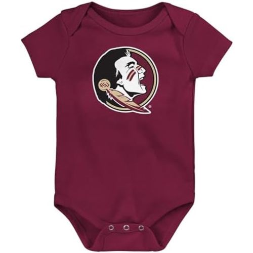 Outerstuff NCAA Officially Licensed Newborn & Infants 0-24 Months Primary Logo Creeper Bodysuit Romper