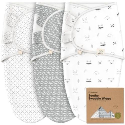3pk Soothe Baby Swaddle 0-6 Months, Organic Baby Swaddle Sleep Sacks, Newborn, Infant Swaddle Sack (Nordic)