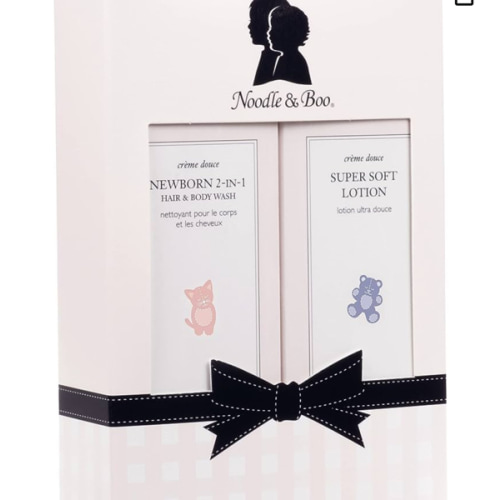 Noodle & Boo Bundle of Joy Newborn Baby Gift Set ; Newborn 2-in-1 Hair & Body Wash, Super Soft Baby Lotion