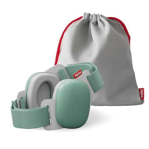 Alpine Muffy Baby Comfort - Protects Hearing for Babies and Toddlers - CE & ANSI Certified - Unique Headband for Safe fit & Comfort - Multi-adjustable for Ages 3-48 Months, 24dB Sound Reduction, Green