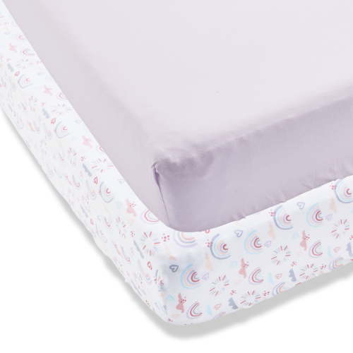 Parent's Choice 2-Piece 200 Thread Count Cotton Bed Sheet Set, Crib