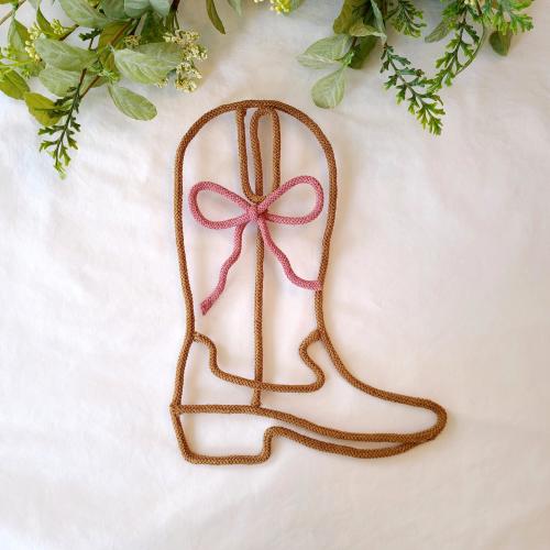 Cowgirl Boot with Bow Wall Decor- Western Inspired Home, Nursery & Girls Room accent piece